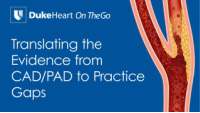 Translating the Evidence from CAD/PAD to Practice Gaps